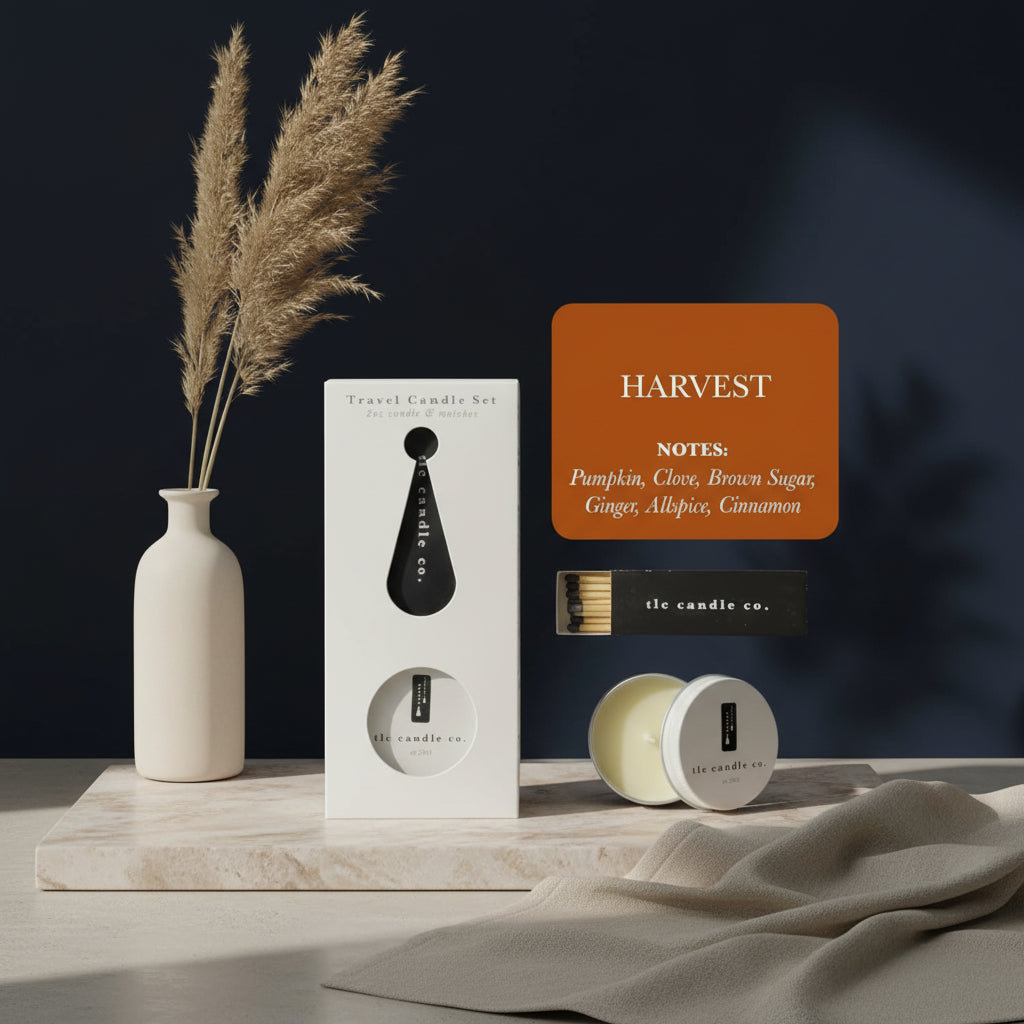 Harvest — Spiced Pumpkin Travel Candle with Matches