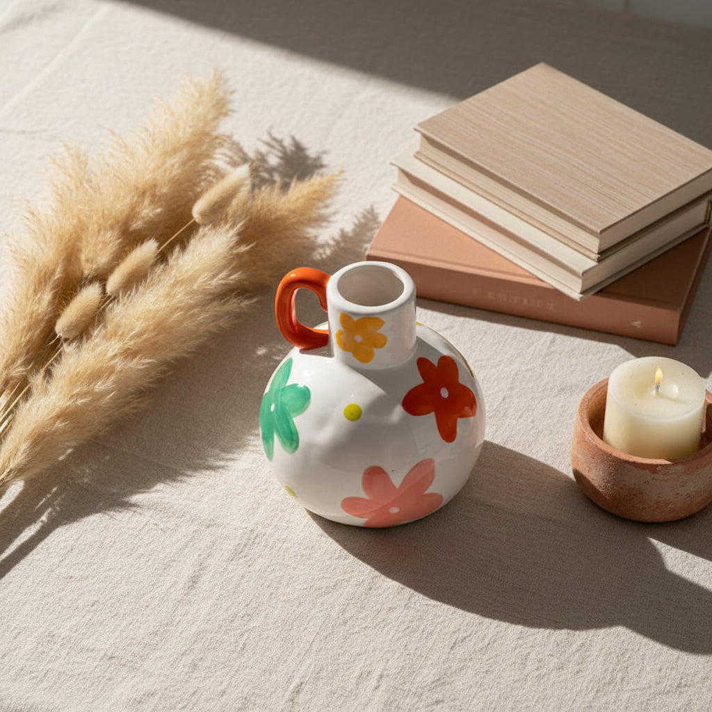 Lumi Stripe — Hand-Painted Colorful Ceramic Vase Collection