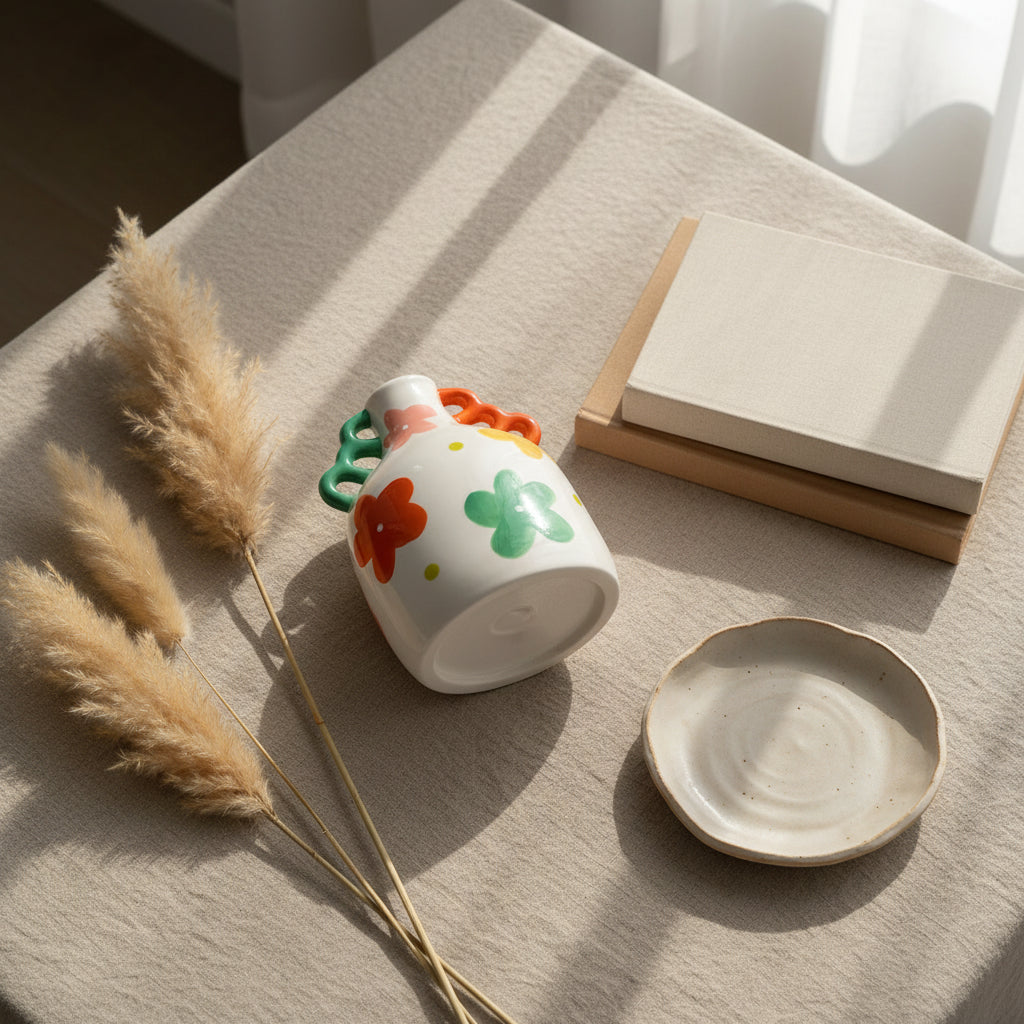 Lumi Stripe — Hand-Painted Colorful Ceramic Vase Collection