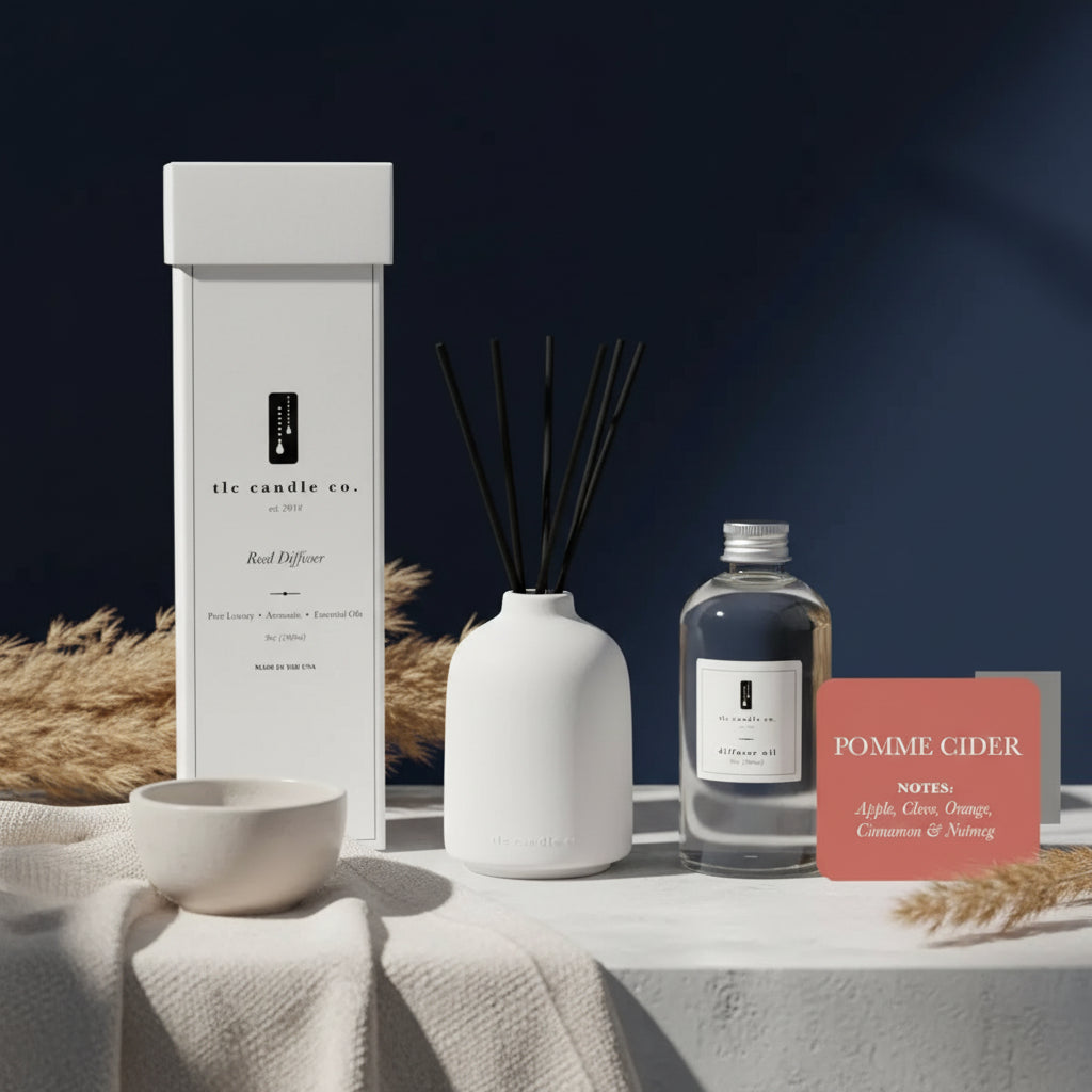 Pomme Cider — Warm Apple & Spice Luxury Reed Diffuser