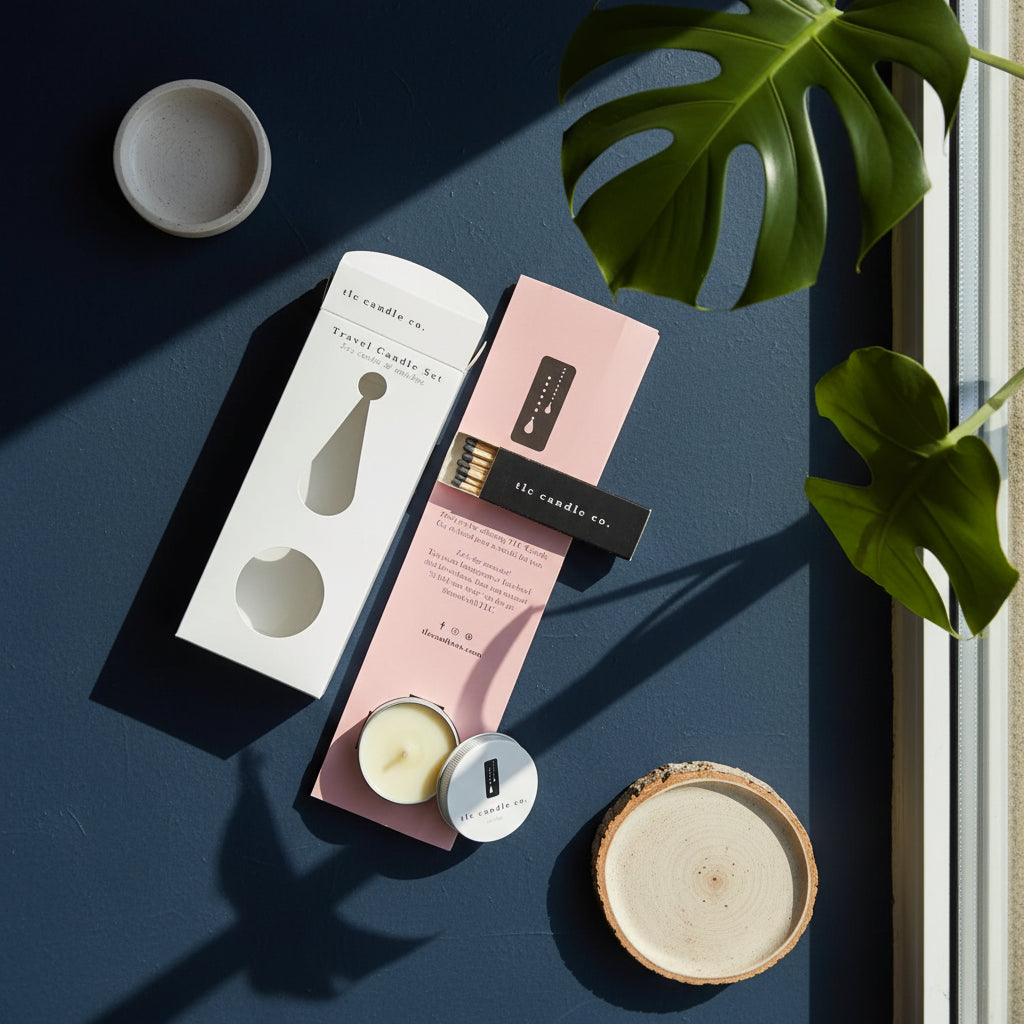 Belgian Linen — Crisp & Clean Travel Candle with Matches