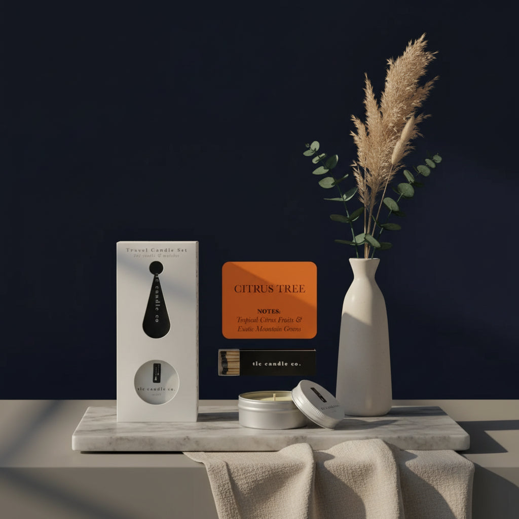 Citrus Tree — Tropical Citrus Travel Candle with Matches