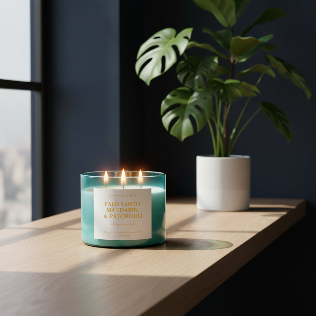 Palo Santo Mandarin & Patchouli – 3-Wick Soy Candle