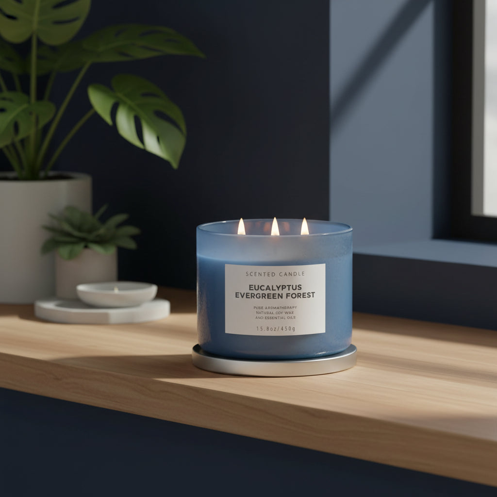 Eucalyptus Evergreen Forest — Luxury 3-Wick Winter Pine Candle